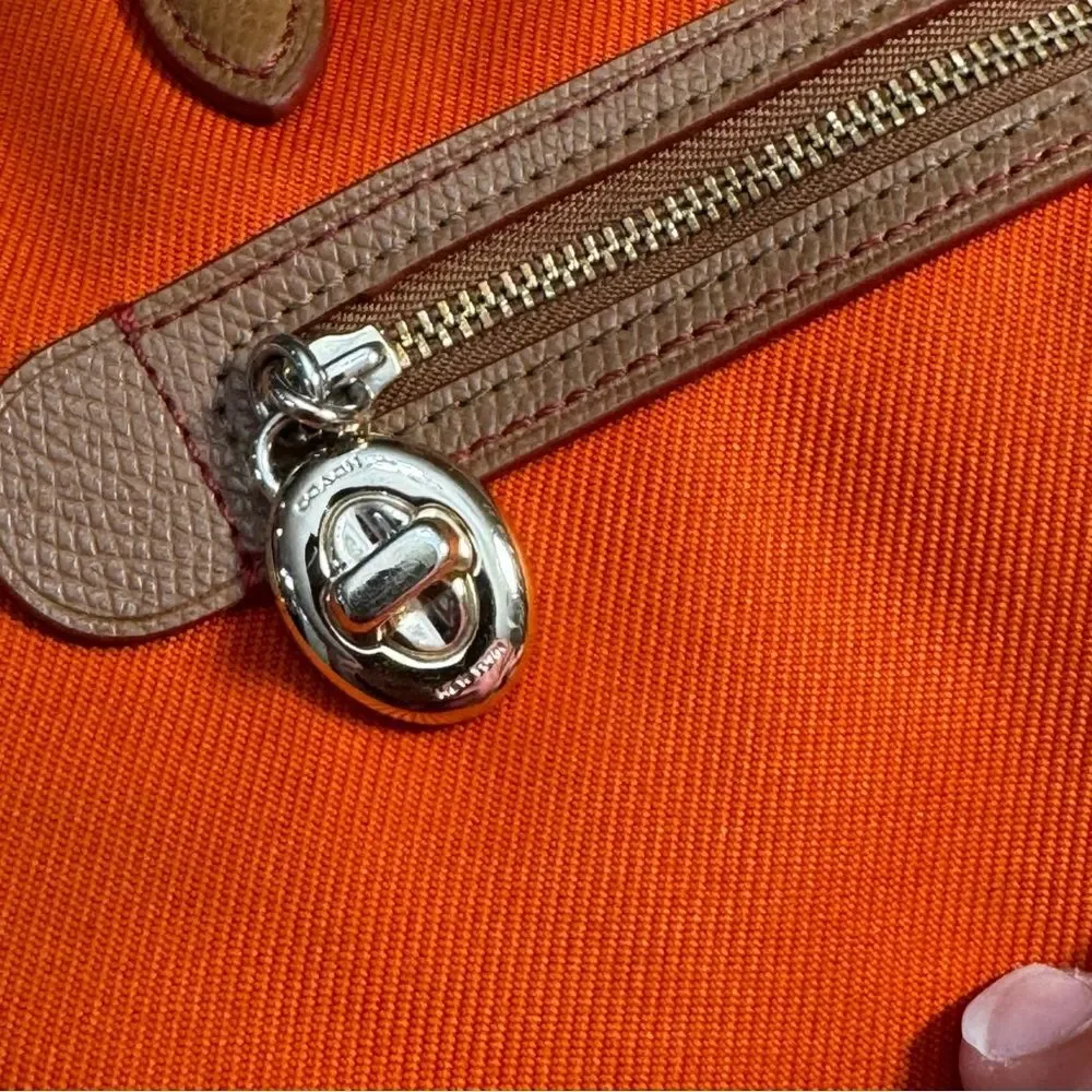 Coach Orange Sawyer Tote Bag